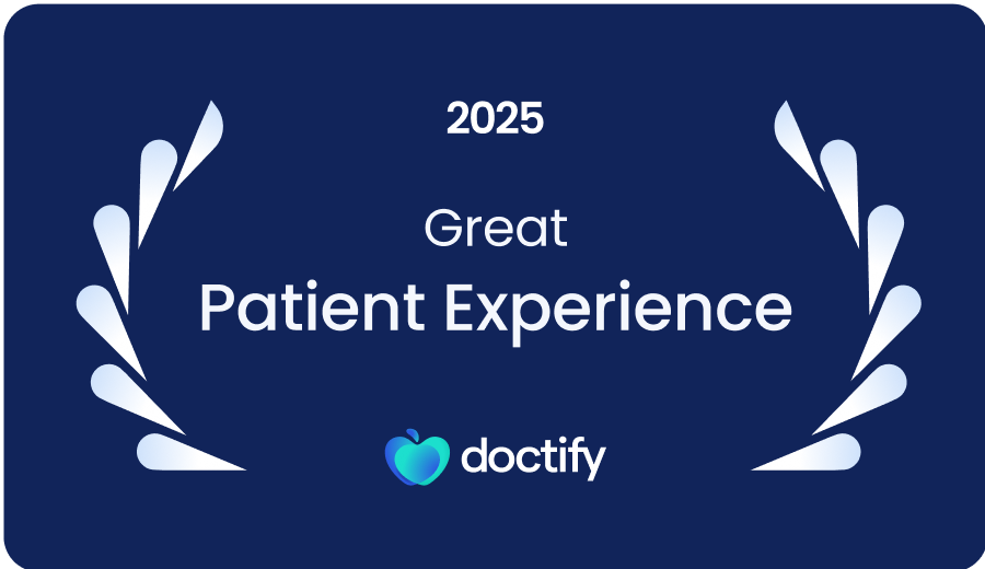 2025 great patient experience awarded by doctify to Mr Jamie Vatish